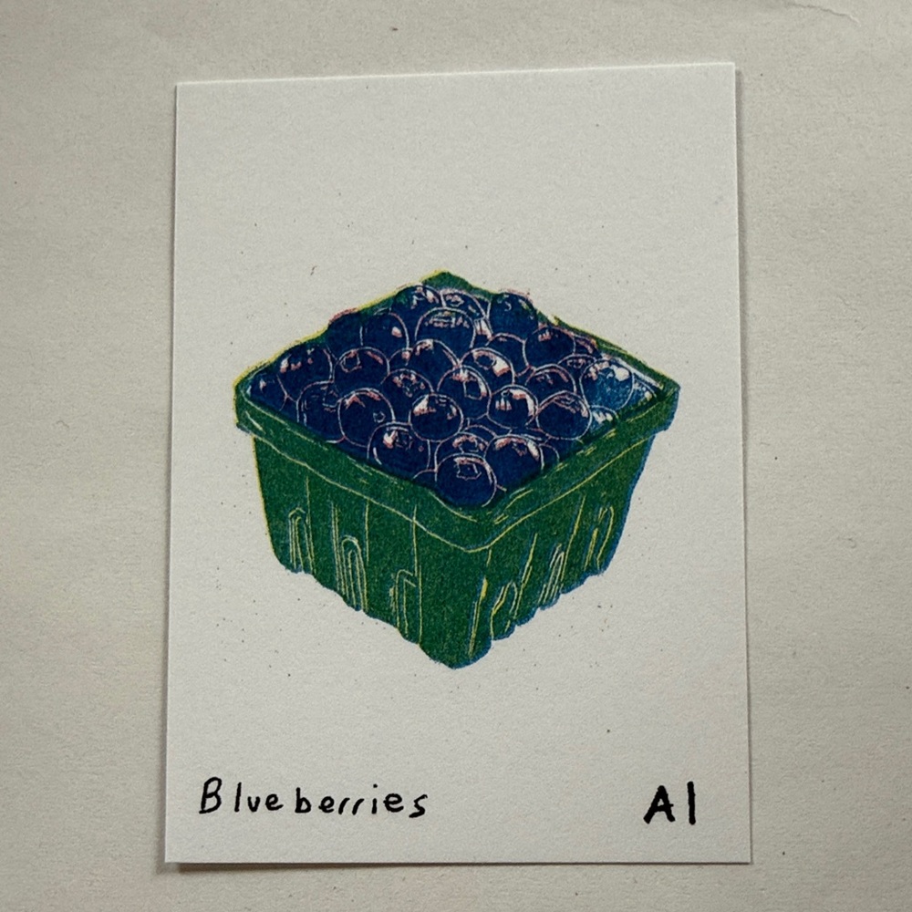 Ana Inciardi Mini Print, Blueberries